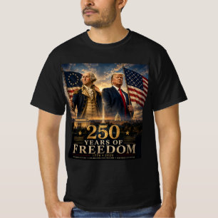 CAMISETA WASHINGTON & TRUMP 250 ANOS DE LIBERDADE