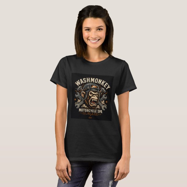 Camiseta Washmonkey Motorcycle Spa (Frente Completa)