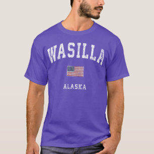 Camiseta Wasilla Alaa Ak Bandeira Americana Presente esport
