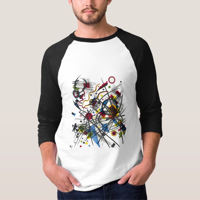 Camiseta Wassily Kandinsky - Camisa-T Raglan, Capa 3/4, mas (Frente)