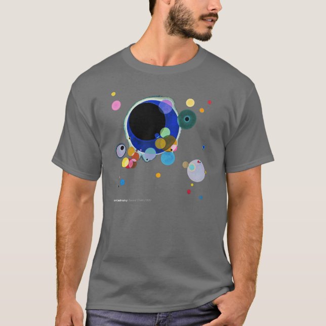 Camiseta Wassily Kandinsky, diversos círculos (Frente)