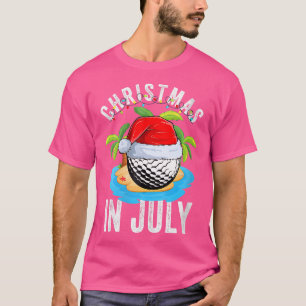 Camiseta Wat Christmas Em Julho Golf Ball Santa Hat Summer