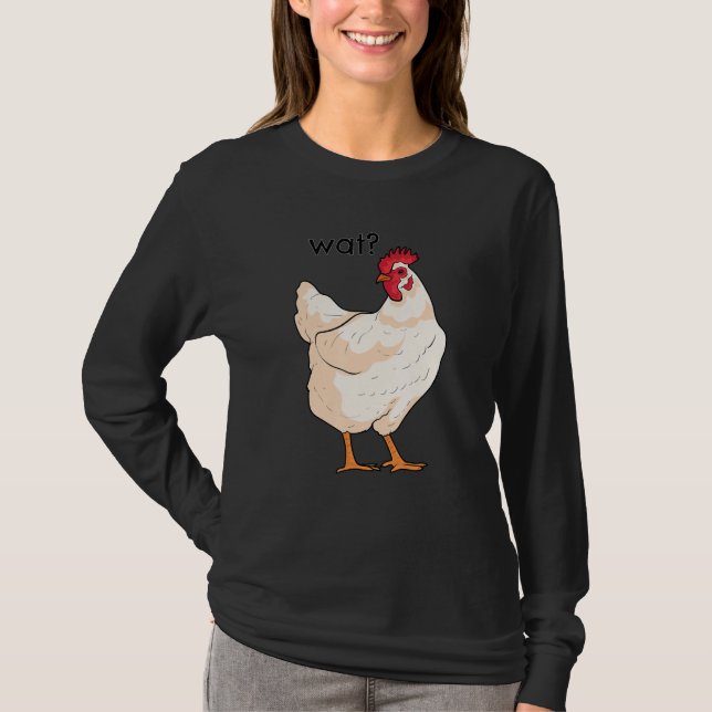 Camiseta Wat Cute Chicken Humorous Animal (Frente)
