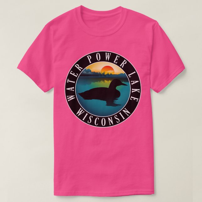 Camiseta Water Power Lake Wisconsin Loon (Frente do Design)