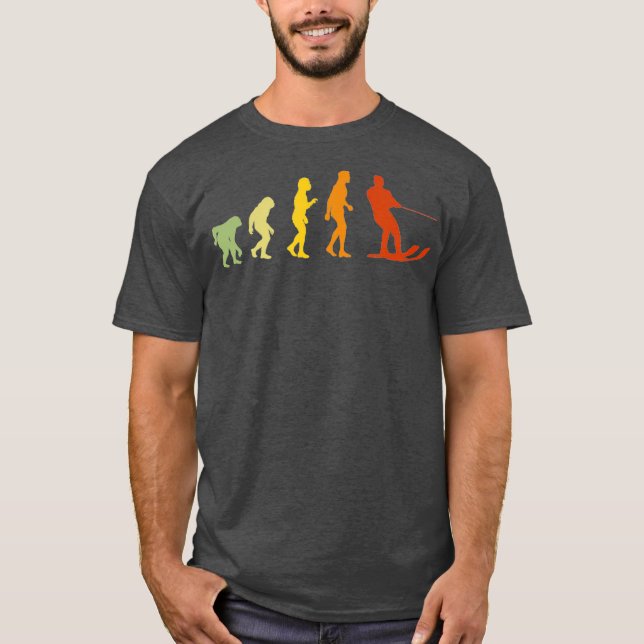 Camiseta Water Skiing Evolution Funny Water Skier (Frente)
