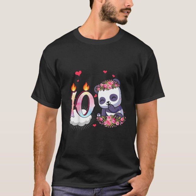 Camiseta Watercolor 10º 10 Panda (Frente)