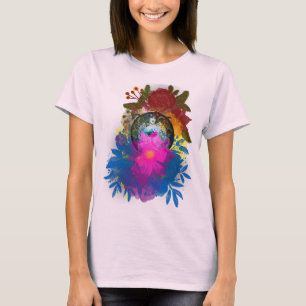 Camiseta Watercolor Abstrato Art Noveau