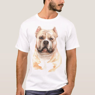 Camiseta Watercolor American Bully dog