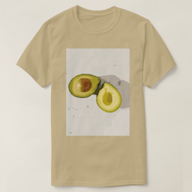 Camiseta Watercolor Avocado Drawing (Frente do Design)