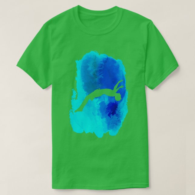 Camiseta Watercolor Backflip Gymnastics (Frente do Design)