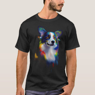 Camiseta Watercolor Cardigan Welsh Corgi Dog Men Mulheres C