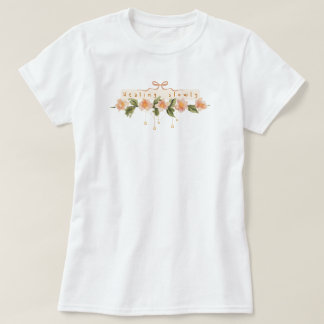 Camiseta Watercolor flora pink coquette motivational