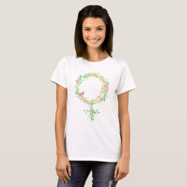 Camiseta Watercolor Floral Feminismo Vênus Símbolo