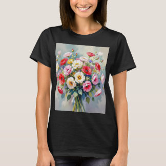 Camiseta Watercolor flowers bouquet T-shirt 