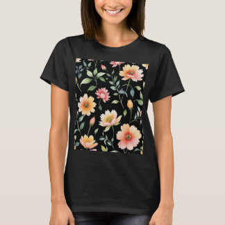 Camiseta Watercolor Flowers T-shirt 