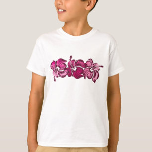 Camiseta Watercolor Hibiscus Hawaiian Tropical