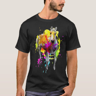 Camiseta Watercolor Horse Splat Funny Stallion Colt Horse O
