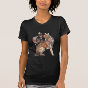 Camiseta Watercolor Howling Coyotes Animal Nature Art