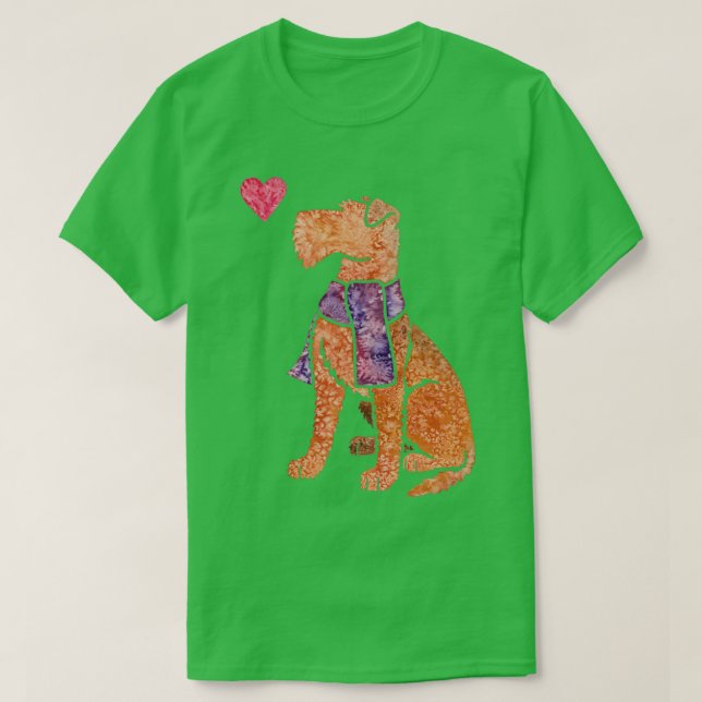 Camiseta Watercolor Irish Terrier (Frente do Design)