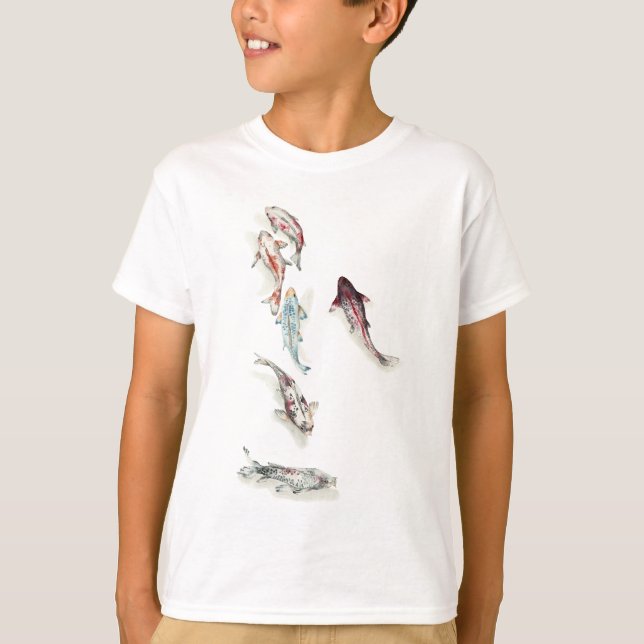 Camiseta Watercolor Koi Fish (Frente)