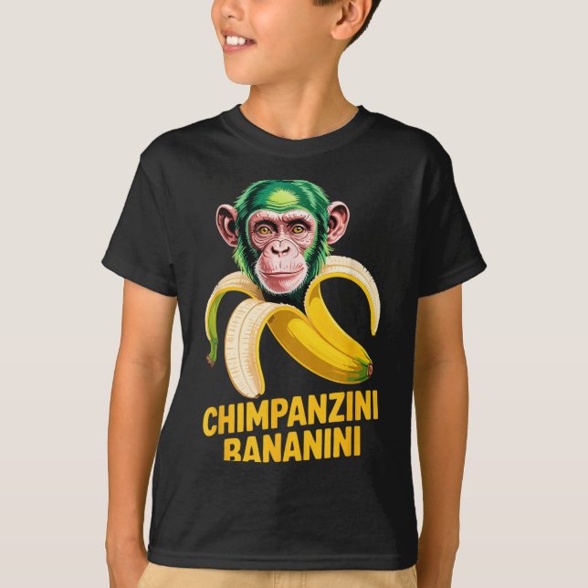 Camiseta Watercolor Monkey Meme Italian Brainrot Chimpanzin (Frente)