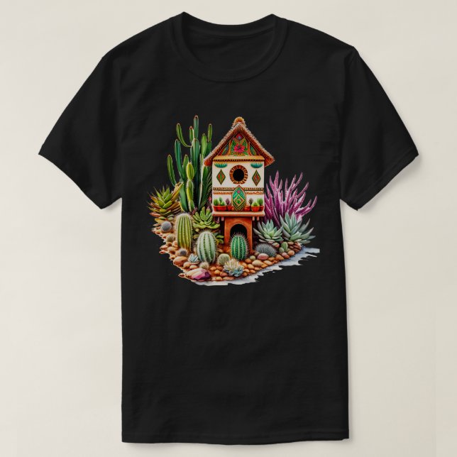 Camiseta Watercolor Novo México estilo Birdhouse (Frente do Design)