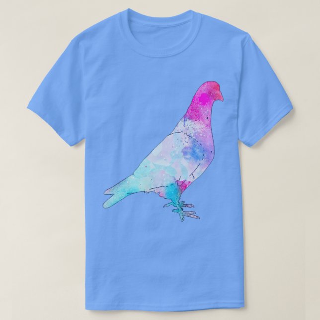 Camiseta Watercolor Pigeon (Frente do Design)