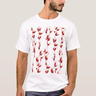 Camiseta Watercolor Pussy-Willow Pattern: Nature Beauty.