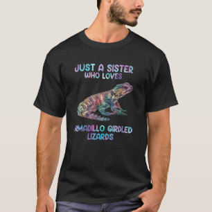 Camiseta Watercolor Reptile Apenas Uma Irmã Que Ama Armadil