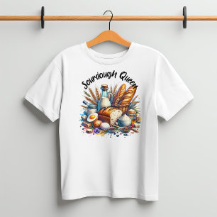 Camiseta Watercolor Sourdough Queen para panificação