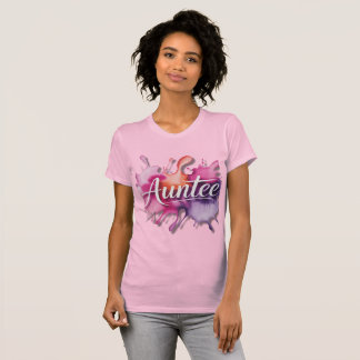 Camiseta Watercolor Splash with Auntee typography