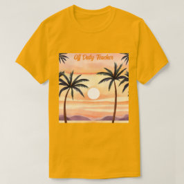 Camiseta Watercolor Sunrise Palm Treine Off Duty Professora