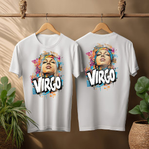 Camiseta Watercolor Virgo Grafite Airpush Zodiac Mulher