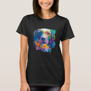 Camiseta Watercolor Vizsla Dog Para Mulheres