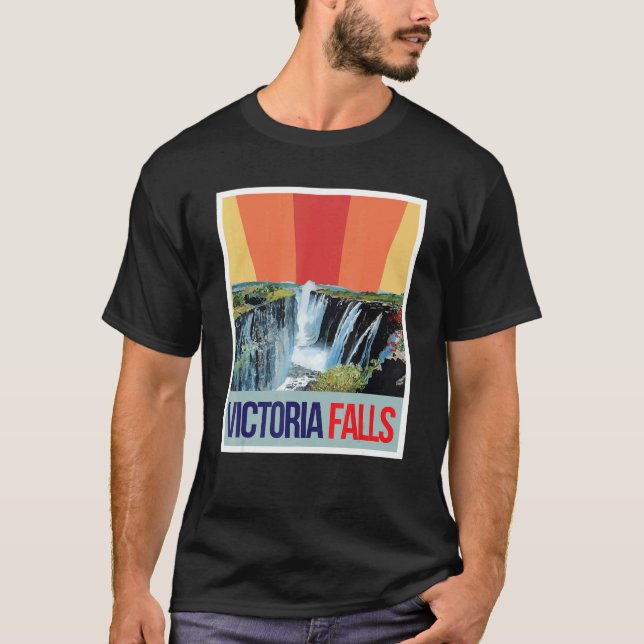 Camiseta Waterfall Souvenir Africa Victoria Falls Zimbabwe  (Frente)
