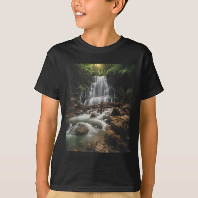 Camiseta Waterfall Style Life_ Pastel Falls And Nature Call (Frente)