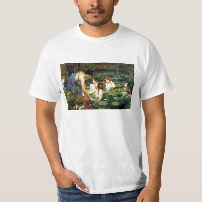 Camiseta Waterhouse Hylas e o t-shirt das ninfas (Frente)