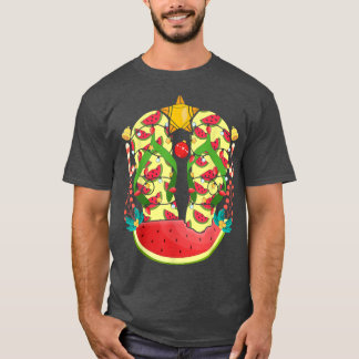 Camiseta Watermelon Chinelos Xmas Luzes Natal no Havaí