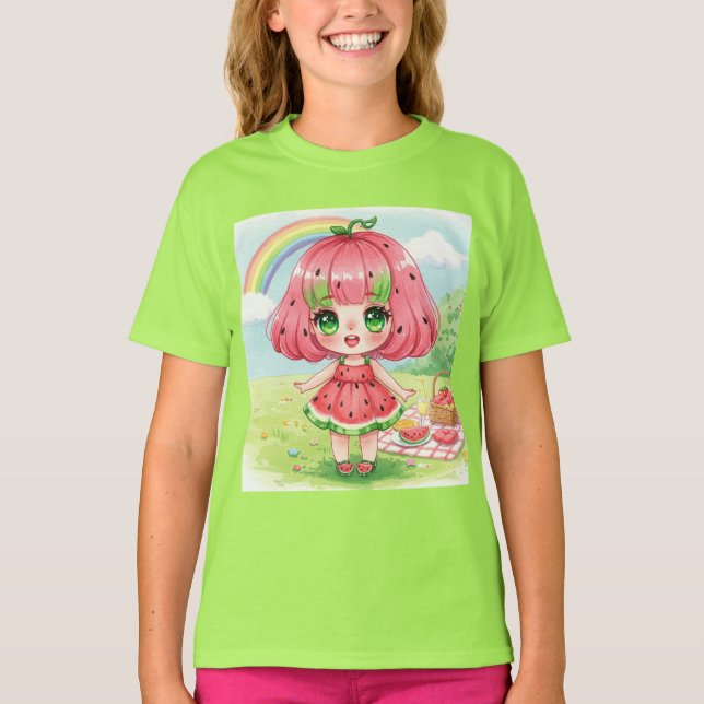 Camiseta Watermelon Drop, de Natasha Us (Frente)