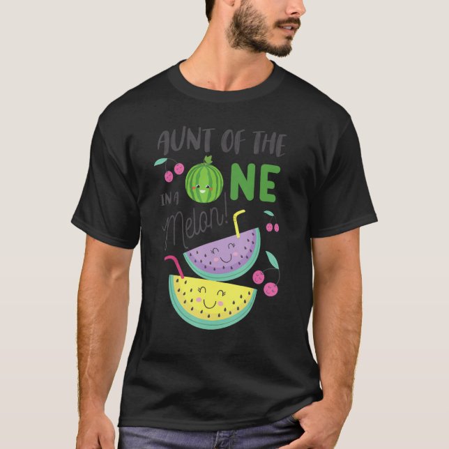 Camiseta Watermelon Faces Aunt Of The One In A Melon Niece  (Frente)