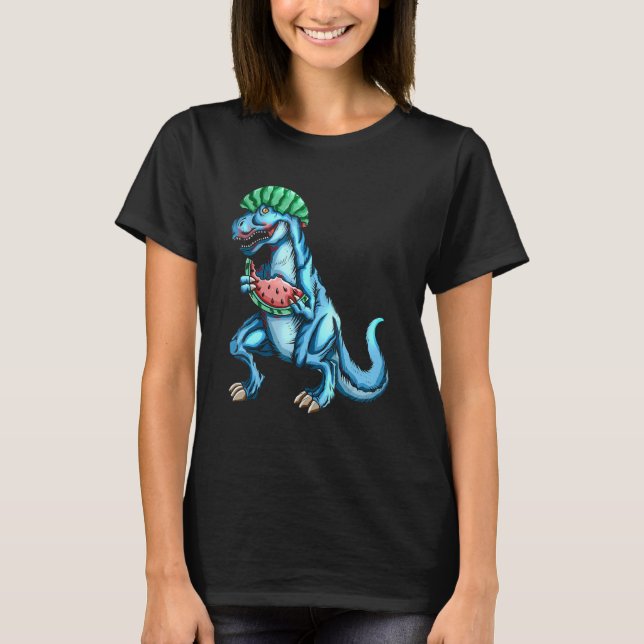 Camiseta Watermelon  rex Dinosaur Dino Fan Melon (Frente)