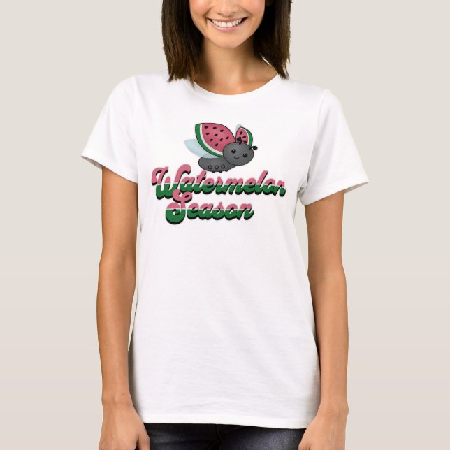 Camiseta Watermelon Season Ladybug (Frente)