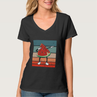 Camiseta Watermelon slice dabbing cartoon arms and legs dan