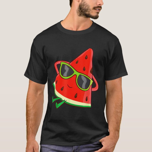 Camiseta Watermelon Summer Melon With Sungles Funny Waterme (Frente)