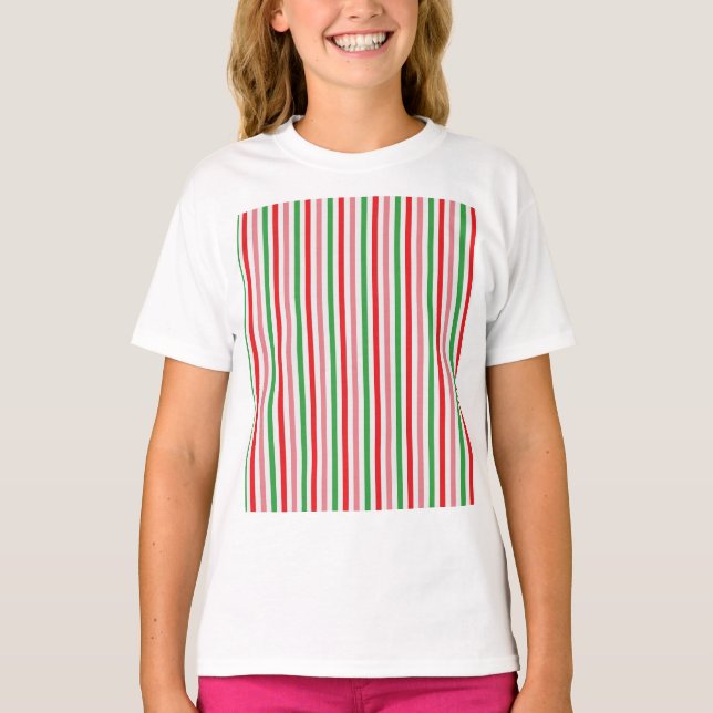Camiseta Watermelon Summer Strips Papel Digital (Frente)