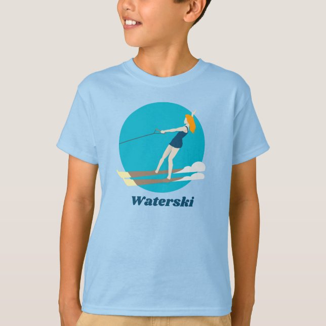 Camiseta Waterski, estilo Vintage (Frente)