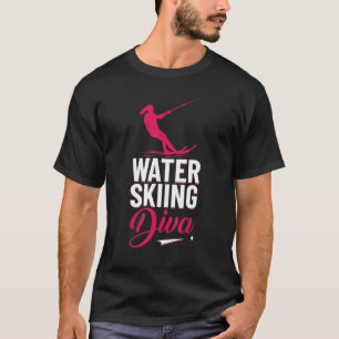 Camiseta Waterskiing Diva Female Water Skiing Ski Roupa