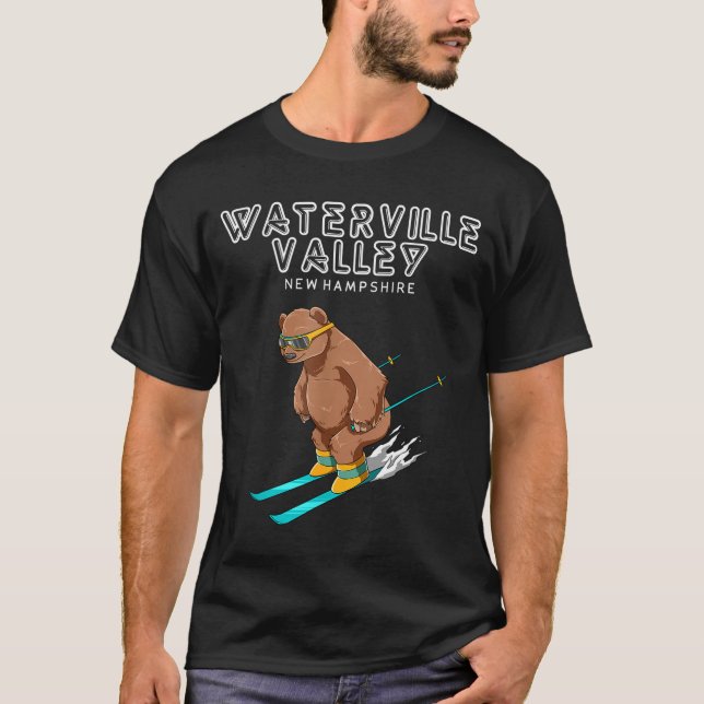 Camiseta Waterville Valley New Hampshire - Funny Ski Grizzl (Frente)