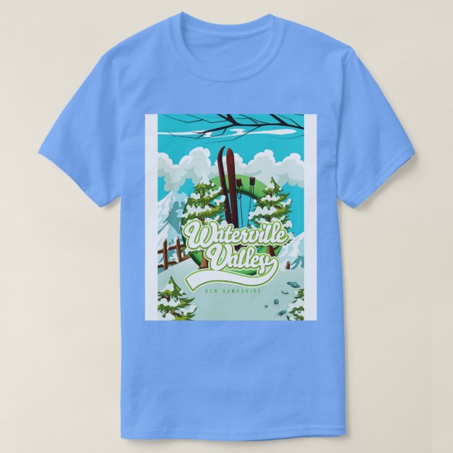 Camiseta waterville valley new hampshire ski poster (Frente do Design)
