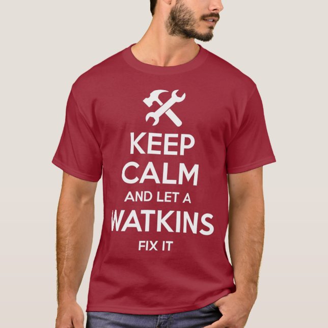 Camiseta WATKINS Apelido Engraçado Aniversário Presente na  (Frente)